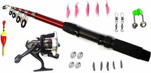 Styleicone branded fishing rod and reel set 5 FO-01 Multicolor Fishing Rod