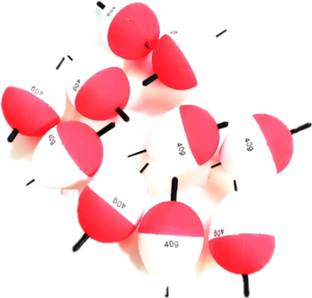 90 Degree Fishing Floats Set for Sea Fishing Net Float Bobber Floats Tackle 10 pc 40 Gram Floats White Fishing Rod