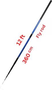 SPRED fishing rod 360 cm (12ft) fly rod | New-360 blue long blue Blue, Black Fishing Rod