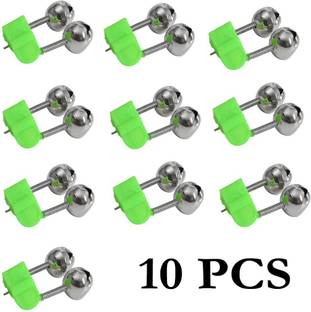 SPYROKING Fishing Twin Bells Alarm Bite Alert Clip Indicator On Fishing Rod (10 PCS) ALBMUL05C-SKA13 Multicolor Fishing Rod