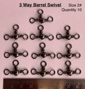 MOONSINKERS 3WAY SWIVEL Bait Casting, Angling, Cast Fishing Barrel Swivel