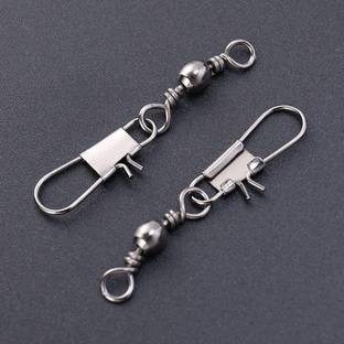 KANABEE Fishing Swivel Metal Rolling Ball Bearing Barrel Swivel Fishing Line Connectors Angling Mini Snap Swivel