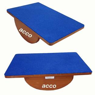 ACCO Wooden Balance Board Rectangular Equilibrium Board Rocker Board Fitness Balance Board