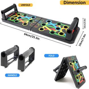 SNTREND Push Up Board System, 15 in 1 Body Building Exercise Push-up Bar Rocker Board Fitness Balance Board