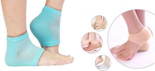 Classic deal 2 in 1=Heel Pain Relief Silicon Gel Heel Socks Pad For Plantar Fasciitis Arch Foot Fitness Band