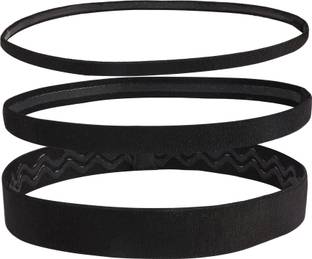 Seeotwo 3 Pieces Slim Black Non-Slip Silicone Grip Elastic Athletic Sport Hair Headbands Fitness Band