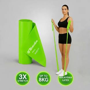 Wearslim Green Resistance Exercise Bands for Home Fitness, Stretching, Physical Therapy Resistance Band