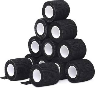 Shield plus 12pcs Disposable Cohesive Wrap Tattoo Grip Tape Elastic Self-Adhesive Bandage Fitness Band