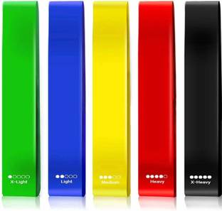 HBD SALES Resistance Loop Exercise Belt, Heavy Workouts for Men & Women [Set of 5- 1 Piece] Resistance Band