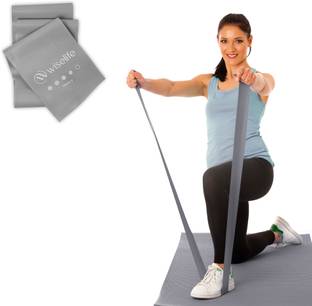 Wiselife Professional Latex Resistance Thera Band|100% Natural Resistance Band (Grey) Resistance Band