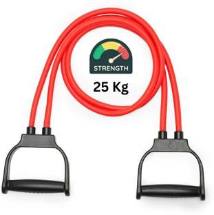 GJSHOP Double Toning Resistance Band Tube Exercise Band for Stretching, Full Body Workout Fitness Band