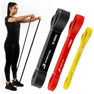Durafit91 Resistance Band Set Red Blue Yellow 3-30Kg Stretching Exercise Workout Resistance BandType: Resistance BandColor: Blue & Red & YellowWidth: 5 inchLength: 28 inch₹1,049₹1,89944% off