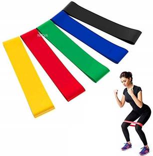 NIRVA Resistance Bands Set Of 4 Exercise Loops Bands for Home Fitness Yoga Resistance Tube