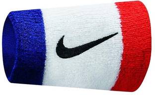 NIKE Swoosh DoubleWide Wristbands OSFM (Habanero Red/Black) Fitness Band