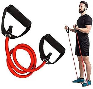 GJSHOP D-Shaped Pull Rope Exerciser Toning Tube Fitness Adjustable (Color May Vary) Fitness Band