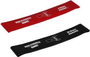 A-TAPE Exercise Sports Loop Band | Xx-heavy & X-Heavy (Pack of 2, Black | Red) Resistance Band