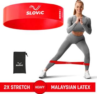 SLOVIC Mini Resistance Loop Band for Full Body Exercises - Red Resistance Band