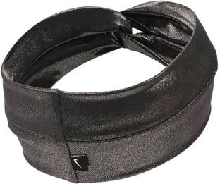 NIKE W Twist Knot Wide Novelty Head Tie (Dk Smoke Grey/White) Fitness Band