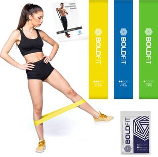 BOLDFIT Mini Loop Resistance Band Heavy Bands Workout Theraband Hip Thera Set Men Women Fitness Band