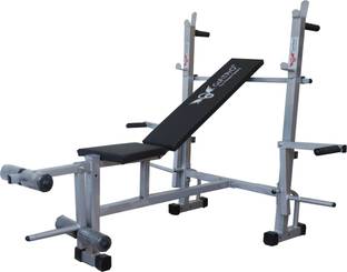 GoFiTPrO multipurpose home gym 8 in 1 Single Support bench (Silver Colour Prin) Multipurpose Fitness Bench