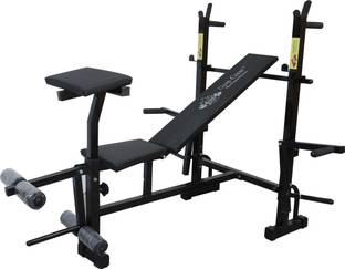 GymCrew 7 IN 1 SINLGE SUPPORT BLACK Multipurpose Fitness Bench