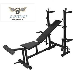 GoFiTPrO multipurpose Single Support 8 in 1 Home gym Bench (Black prin) Multipurpose Fitness Bench