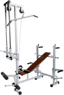 GoFiTPrO Single Support 20 IN 1 GYM BENCH SILVER COLOUR (NOR) Multipurpose Fitness Bench