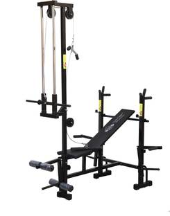GymCrew 20/1 Single support black colour Multipurpose Fitness Bench