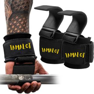 iamalot eight Lifting Hooks, Adjustable Lifting Grips for Men and Women Hand Grip Hand Grip/Fitness Grip