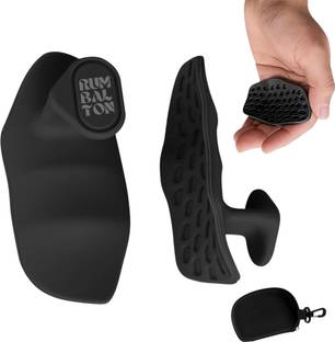Rumbalton Rubber Gym Grips – Anti-Slip Fingerless Gym Gloves for Lifting + Storage Pouch Hand Grip/Fitness Grip