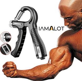 iamalot Grip Strengthener with Counter,Adjustable Resistance 10-130Lbs(5-60kg),Non-Slip Hand Grip/Fitness Grip