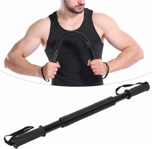 ShopiMoz Flexible Strength Chest Shoulder Arm Rod Spring Exerciser Power Wrist 20KG Multi-training Bar