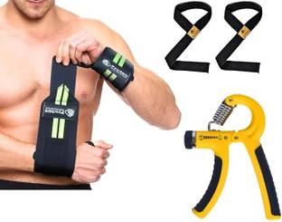 PRO365 Wrist Lifting/ Wrap with Thumb Loop& Hand Grip For Weightlifting & Grip Strength Hand Grip/Fitness Grip