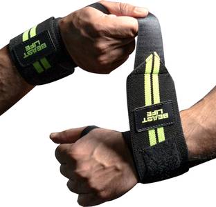 बीस्टलाइफ Wrist Band For Gym Training with Thumb Support हैंड ग्रिप / फिटनेस ग्रिप