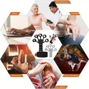 Shopeleven Finger Grip Strengthener - Adjustable Hand Exerciser for Forearm and Wrist Pain Hand Grip/Fitness Grip