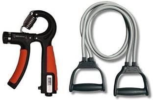 BoldFire Double Toning Tube with Counter Hand Gripper Combo Hand Strengthener Hand Grip/Fitness Grip