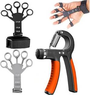 BOLDHIGH Finger Exerciser Equipment With Adjustable Hand Gripper (2 Pack) Hand Grip/Fitness Grip