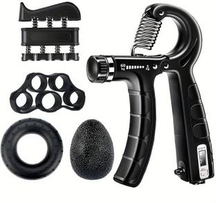 GJSHOP 5pcs Kit With Finger Exerciser, Hand Grip, Extension, Grip Ball, Forearm Hand Grip/Fitness Grip