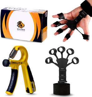 PRO365 Adjustable Counter Hand & Finger Grip For Improving Strength & Flexibility-Combo Hand Grip/Fitness Grip