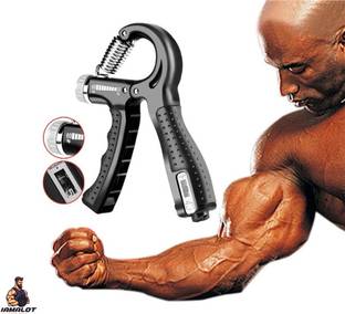 iamalot Grip Strengthener with Counter,Adjustable Resistance 10-130Lbs(5-60kg),Non-Slip Hand Grip/Fitness Grip