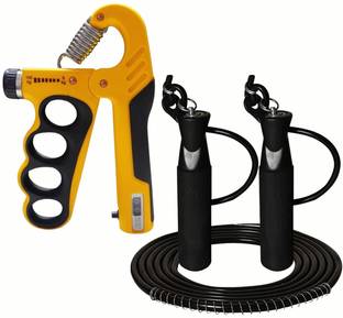 A G Enterprises Adjustable Hand Grip & Skipping Rope Combo for Gym & Home Hand Grip/Fitness Grip