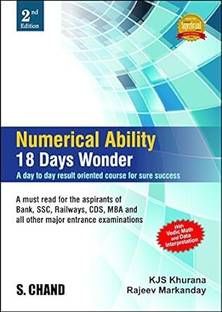 Numerical Ability 18 Days Wonder For Competitive Exam 2025 | Mathematics (Maths) SSC CGL CHSL, CLAT, MBA CAT MAT, Banking SBI Bank PO Clerk, CDS, NDA, GRE GMAT, Management | General Ability Exams Book