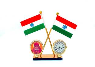 STAR SHINE Indian Flag Rectangle Car Dashboard Flag
