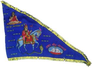 KOJUS Jaharveer Baba Flag/Goga Ji Maharaj Ka Jhanda Triangle Outdoor Flag
