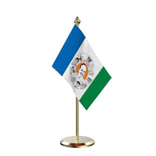 The Flag Company YSRCP flag - Brass Base And Brass Pole Rectangle Table Miniature Flag