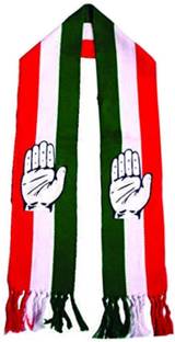 OMG Congress Party Flag color Scarf Printed A-Foldable Body Flag