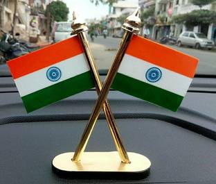 flage Indian flag for car dashboard, office table, study table Rectangle Car Dashboard Flag