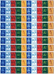 TARAMAAPRINTER Tibetan flags, Ladakh edition flags ( pack of 10) Rectangle Car Dashboard Flag