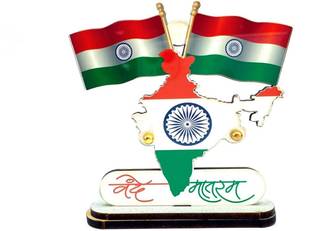 STAR SHINE Indian Flag Rectangle Car Dashboard Flag