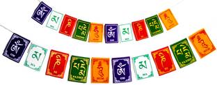 Craft and Tales Pack of 2 Tibetan prayer Flag for bikes and cars, extremely durable | Rectangle Car Window Flag